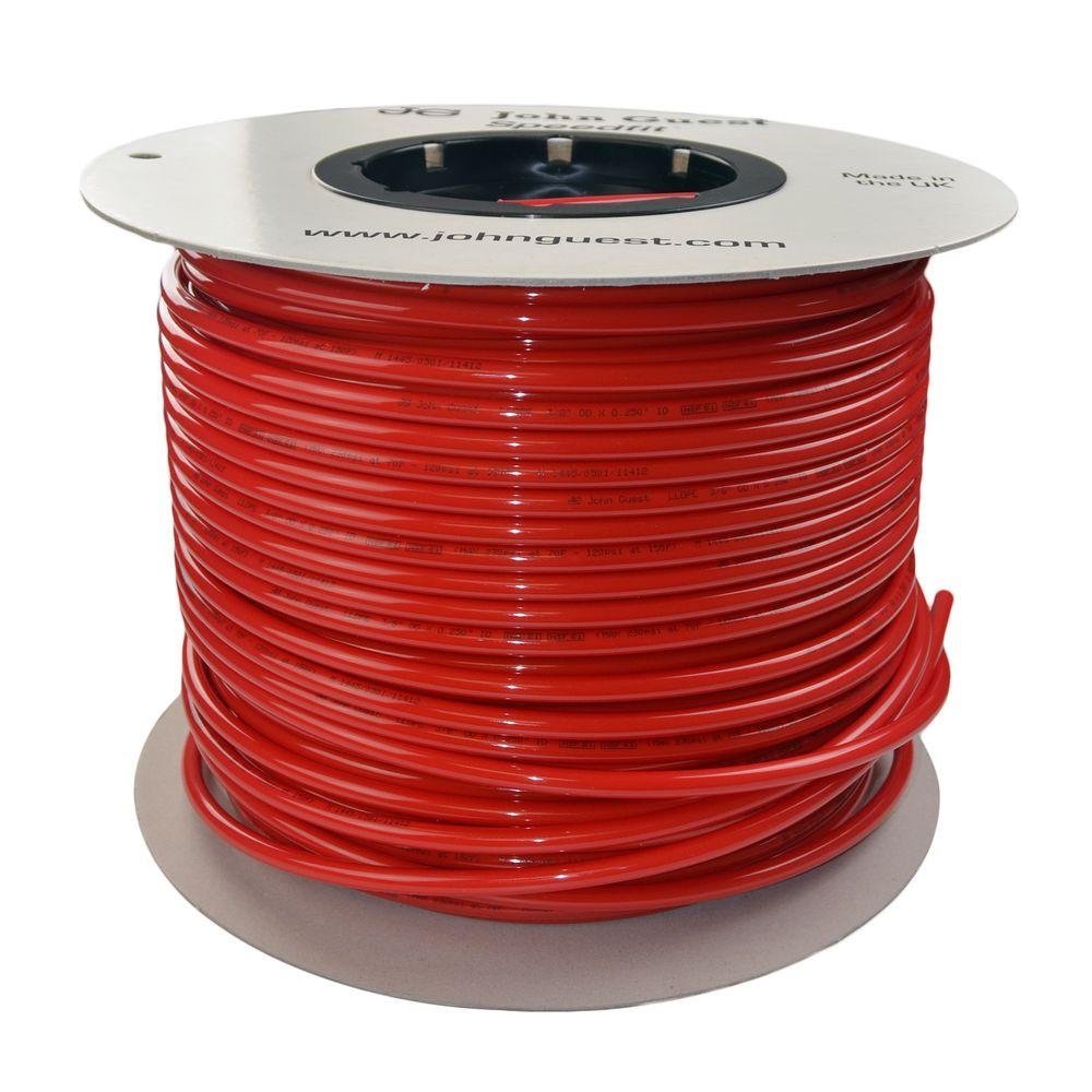 (image for) John Guest PE08-BI-0500F-R 1/4" Polyethylene Tubing 500' Red - Click Image to Close